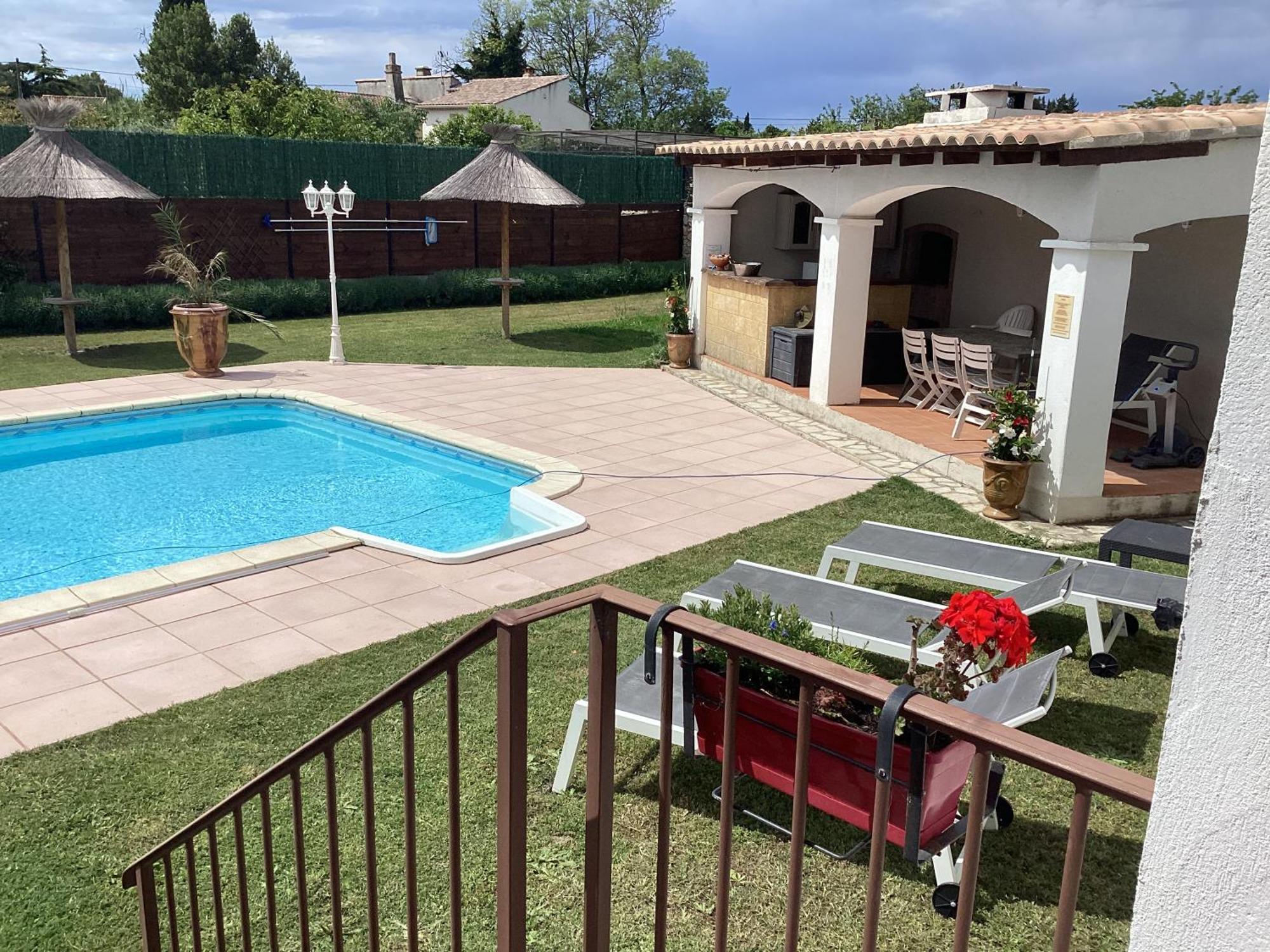 Les chambres d'hôtes d'Eloïse, piscine privée Aramon Exterior foto